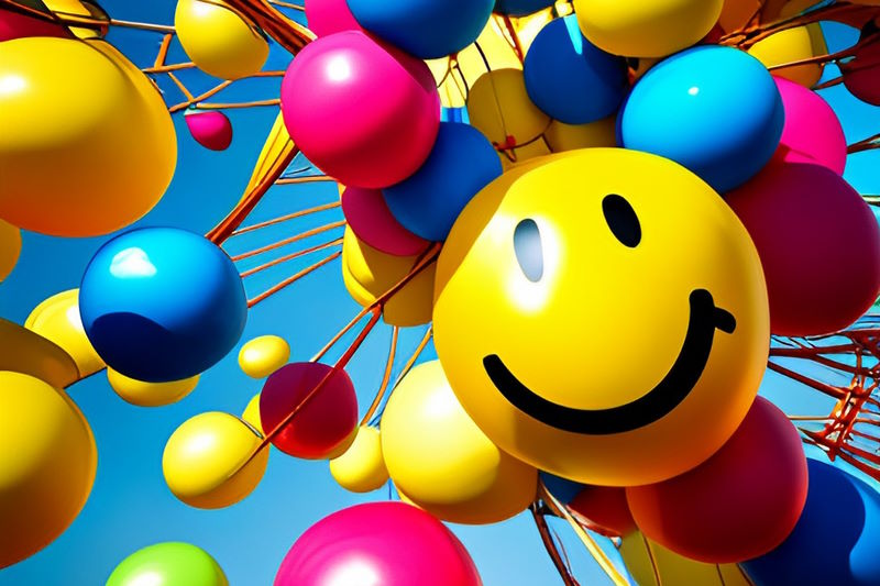 Ein Sinnbild für Kundenzufriedenheit: Ein lächelndes Emoji auf einem Ballon.