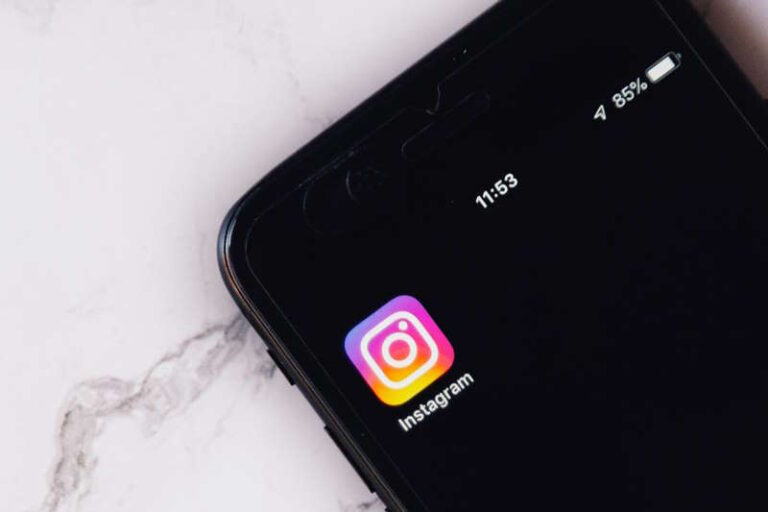 Instagram App auf einem Smartphone