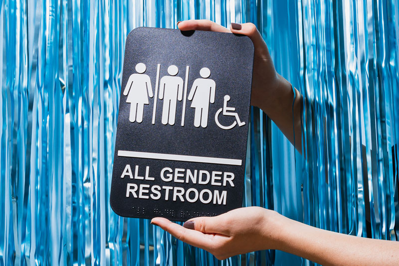 Genderneutrales Toilettenschild